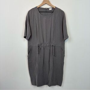 Poetry Grey Oversized Linen Blend Casual Dress, 6